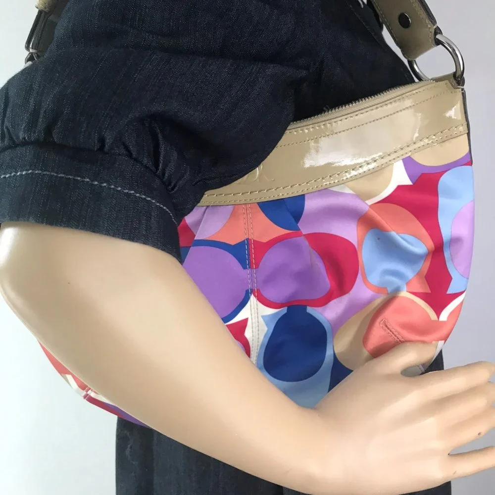COACH Large Multicolor Fabric Shoulder Bag - Picture 6 of 10